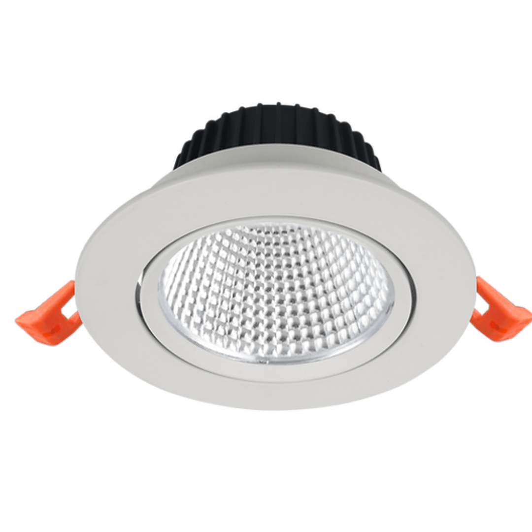 LC LED Downlight White INFINITE 207 12W Tiltable COB Aluminium LED Downlight 90mm cut out DL207W