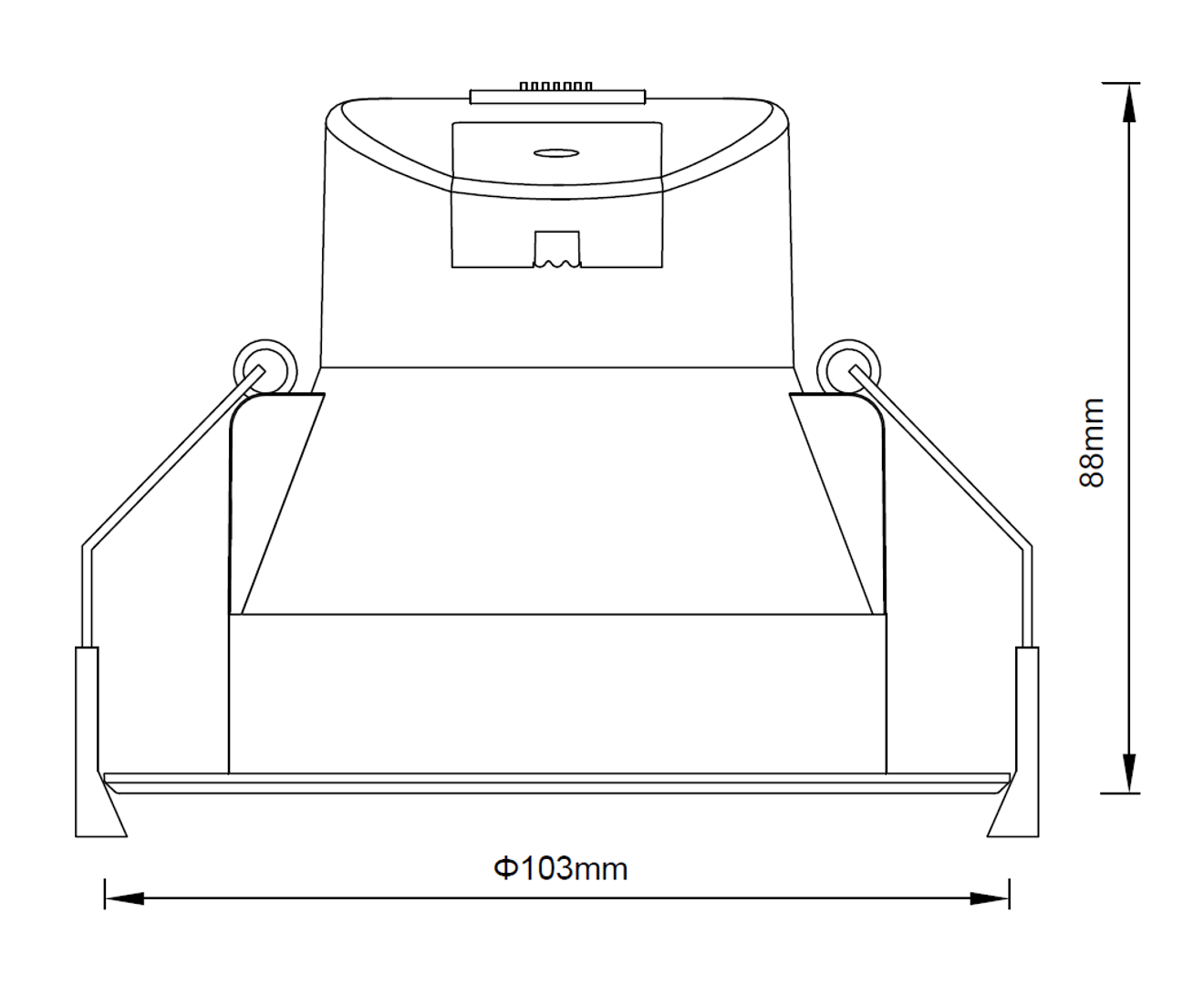 LC LED downlight LC310 13W Tri-Colour Dimmable Ultra-low Glare LED Downlight 90mm Cut Out
