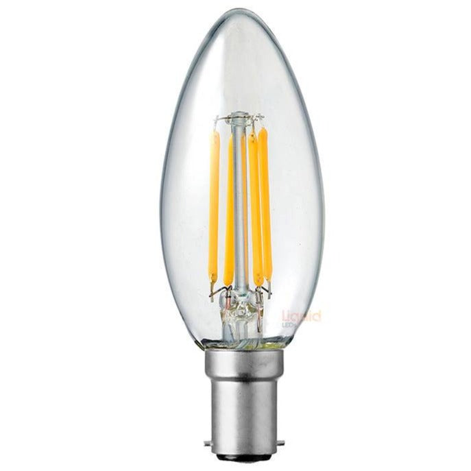 Green Earth Lighting Australia Candle Bulbs 4W 12 Volt DC Candle Dimmable LED Bulb (B15) Clear in Warm White F415-C35-C-12V