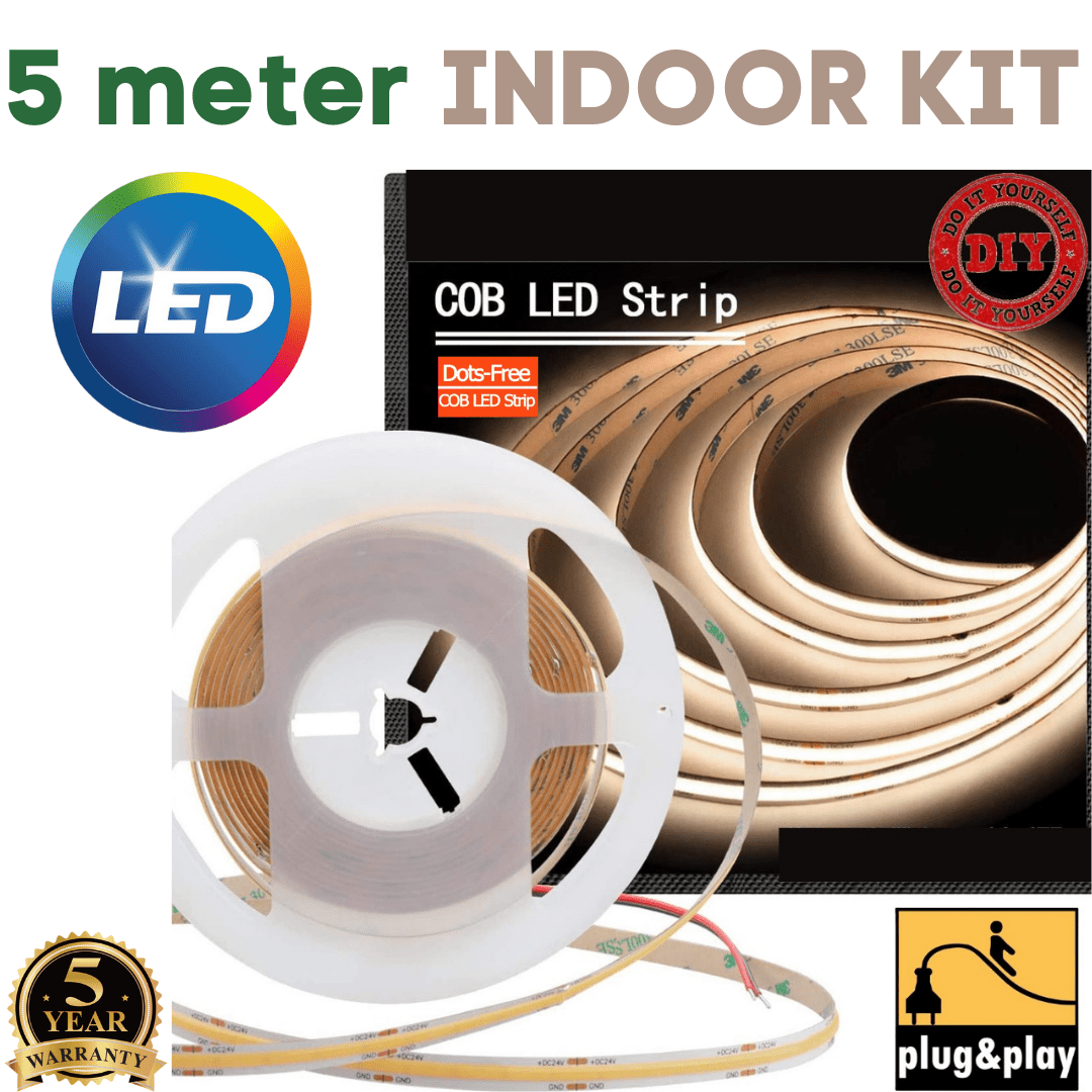 Green Earth Lighting Australia Strip Kit DIY COBRA HOME Indoor Dot Free LED Light Strip Kit - 5 meter