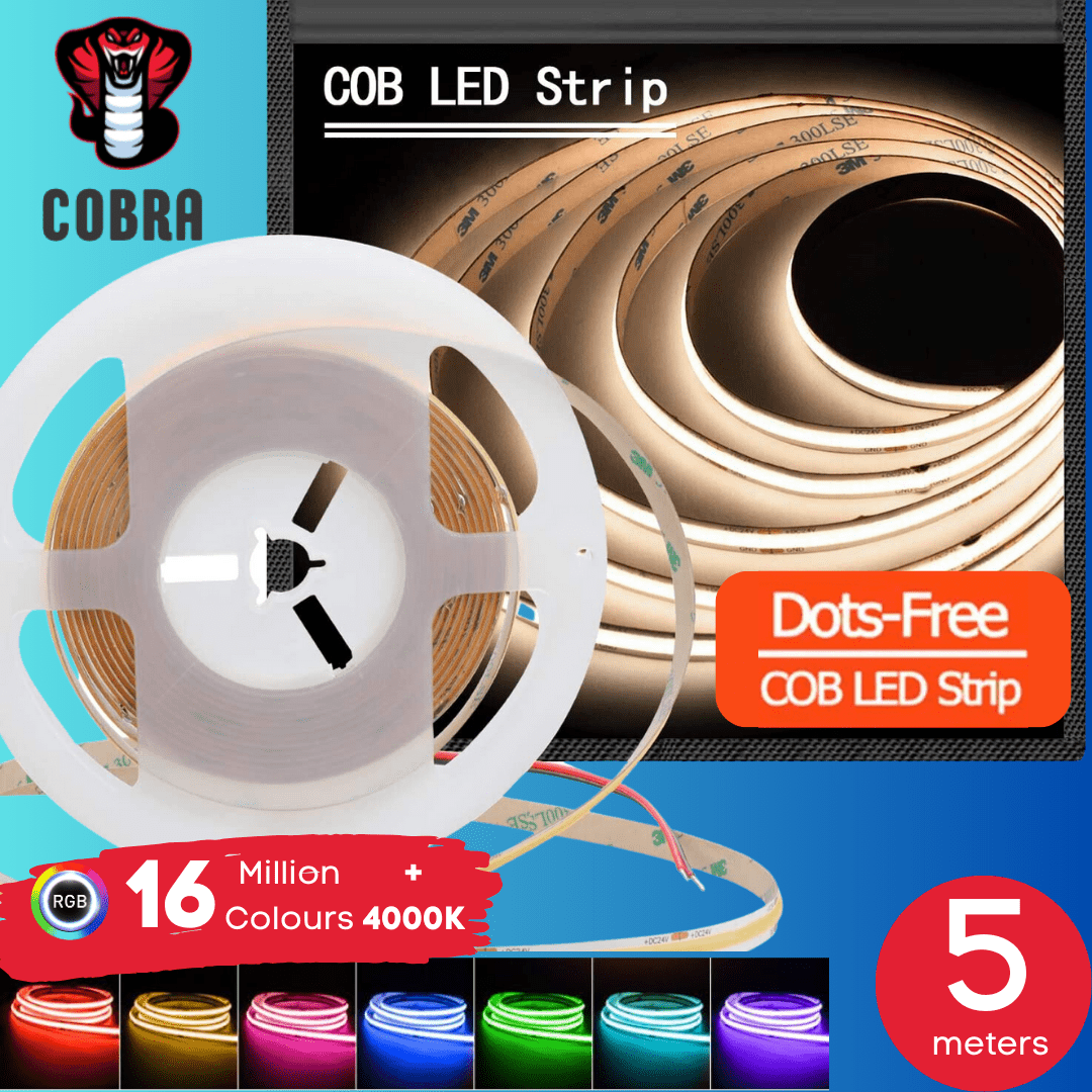 Buy Dot Free COB IP20 Indoor 5 meter Strip Light Kit from Green Earth