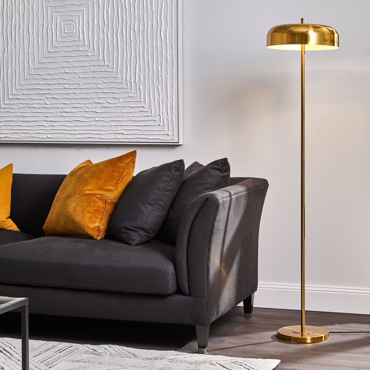 CAFE Lighting & Living Floor Standing Lamps Sachs Floor Lamp - Polished Brass 12310