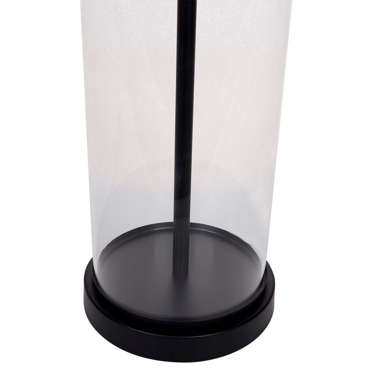 CAFE LIGHTING & LIVING Table Lamp Left Bank Table Lamp - Black w Natural Shade B12261