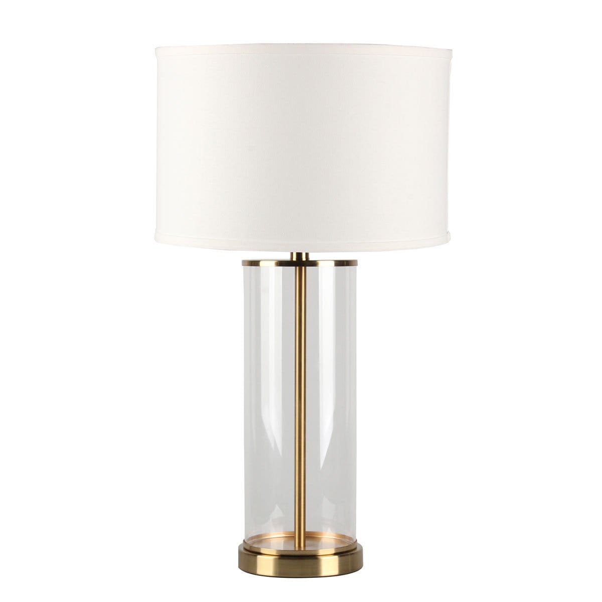 CAFE LIGHTING & LIVING Table Lamp Left Bank Table Lamp - Brass w White Shade B12268