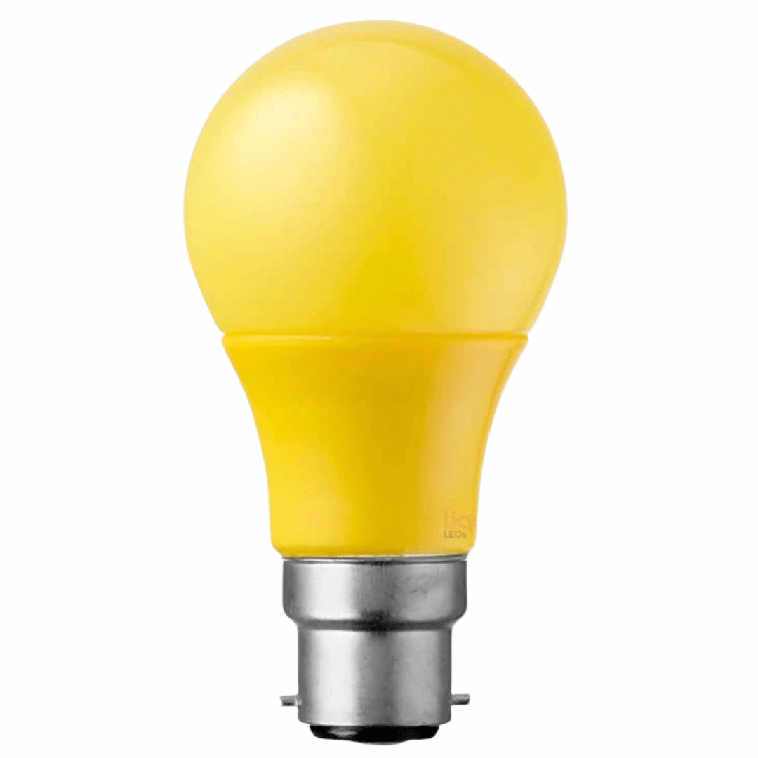 Green Earth LED Globes 5W = 40W B22 Yellow BCYELLOW