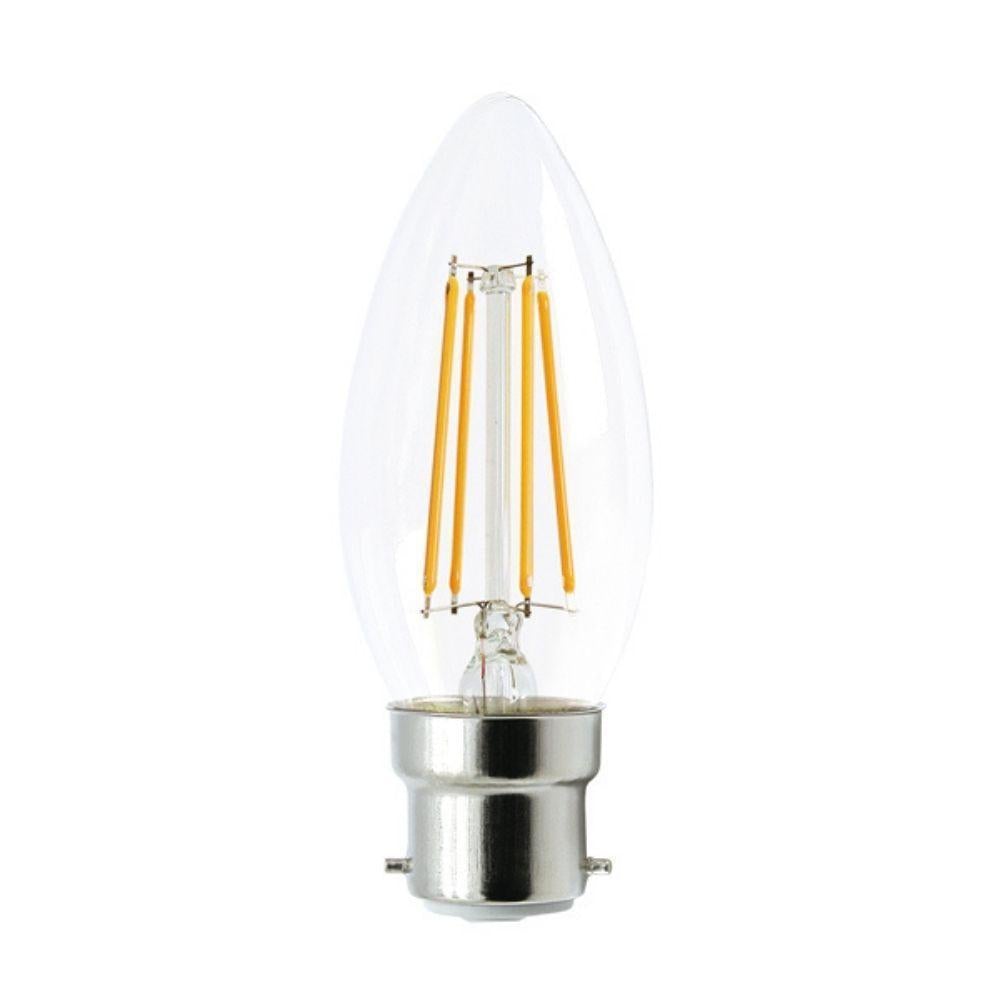 Green Earth Lighting Australia GLOBES B22 / 2700K 5W Clear LED Filament Non Dimmable Candle - 2700K C3521