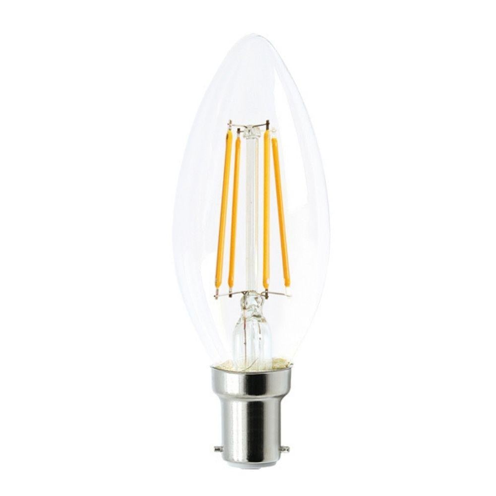 Green Earth Lighting Australia GLOBES B15 / 4000K - Cool White 6W Clear LED Filament Dimmable Candle - 4000K C35128D