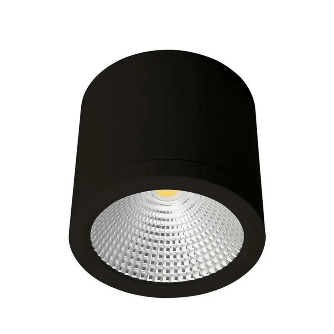 Green Earth Lighting Australia surface mount downlight Black Surface Mount Tri-Colour 130mm Dimmable LED Downlight QL8036/25W/BK