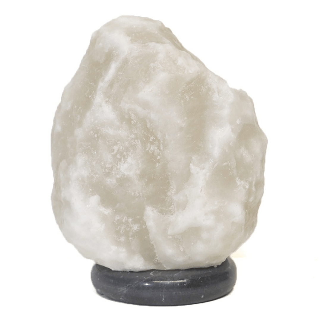 Green Earth Salt lamp 3-5kg White Himalayan Salt Lamp on Timber Base 3KGWH