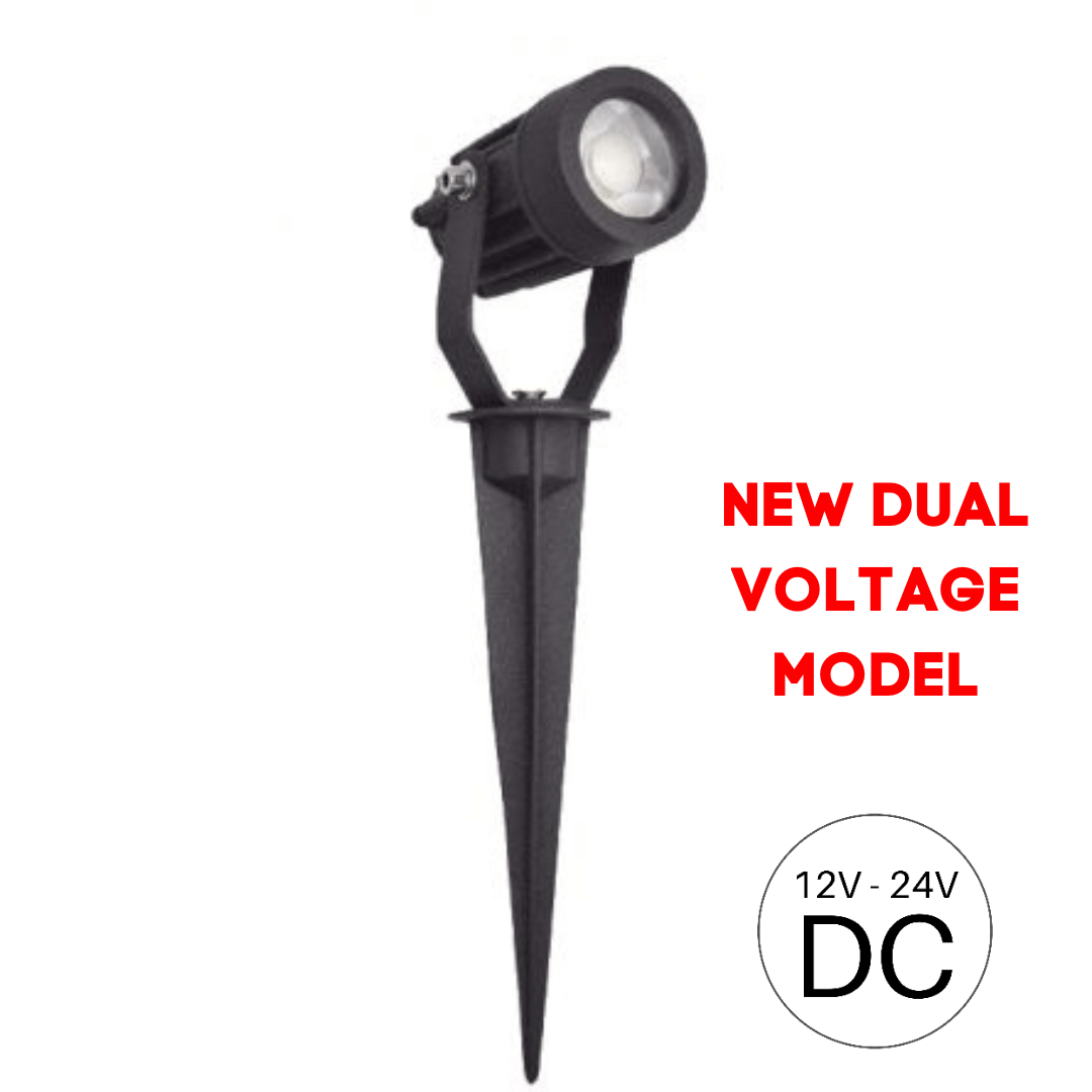 Green Earth Lighting Australia Garden Scenic LED Garden Spike Light 12-24V Kettle Black 3000K SCENICB3K