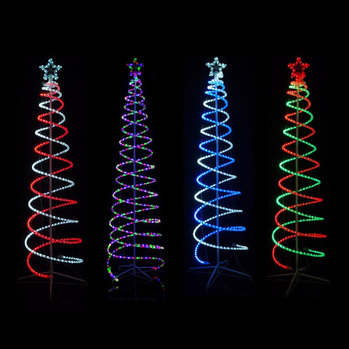 Lexi Lighting Christmas Tree 2.1M LED Double Spiral Tree - 4 Colour Options