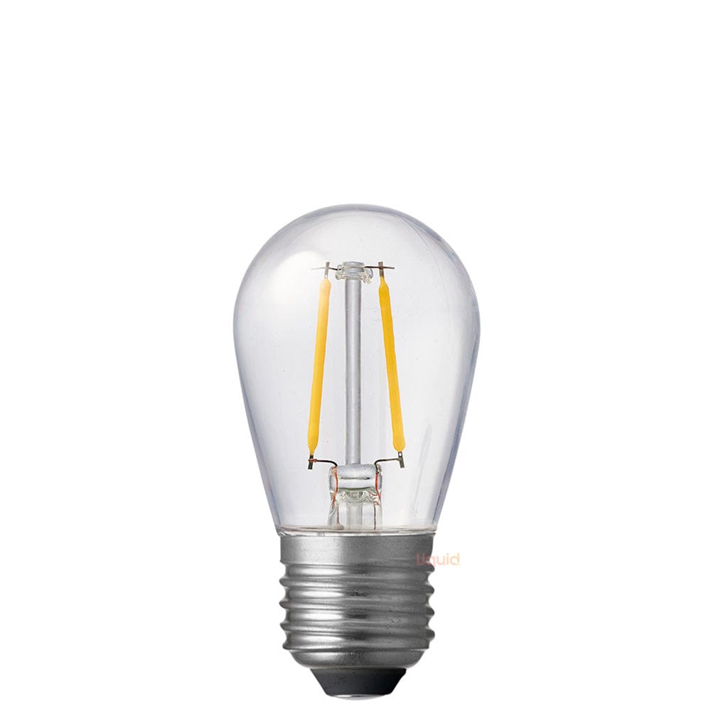 LiquidLEDs Lighting Edison Bulbs Festoon Bulb 1.5W S14 Shatterproof LED Light Bulb (E27) in Warm White F227-S14-C