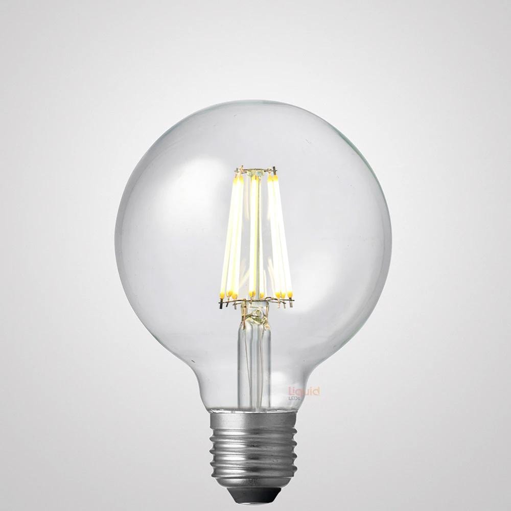 LiquidLEDs Lighting Globe Bulbs 12W G95 Clear Dimmable LED Globe (E27) in Natural White F1227-G95-C-40K