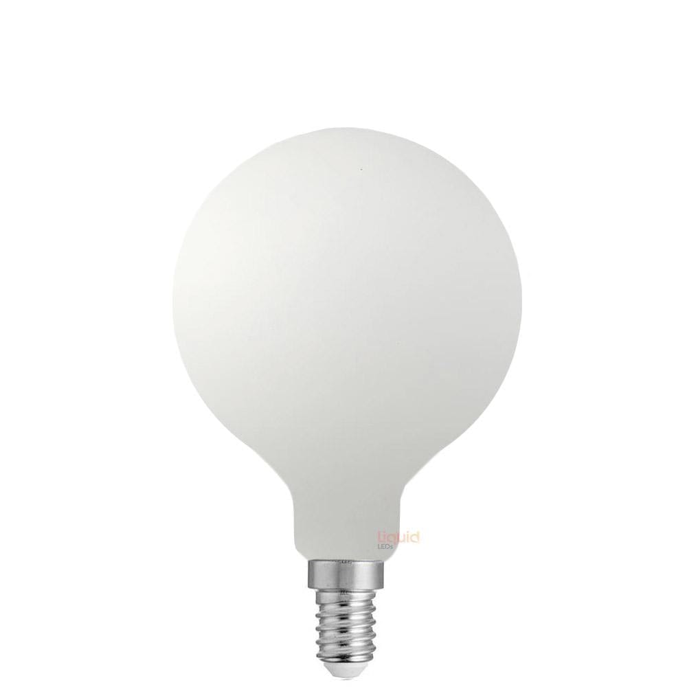 LiquidLEDs Lighting Globe Bulbs 6W G80 Matte White Dimmable LED Light Bulb (E14) in Warm White F614-G80-P-27K