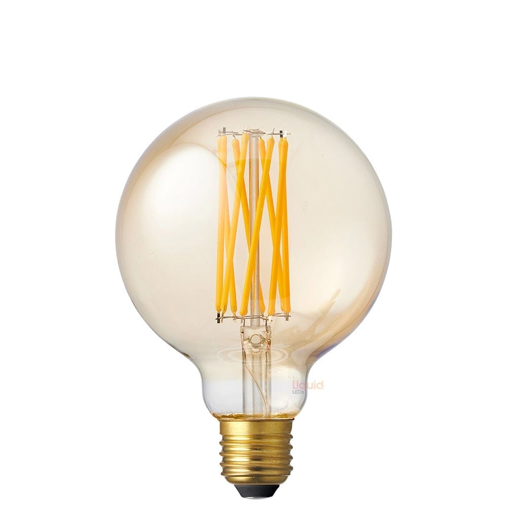LiquidLEDs Lighting Globe Bulbs 6W G95 Amber Dimmable LED Bulb (E27) in Extra Warm White F627-G95-A-22K