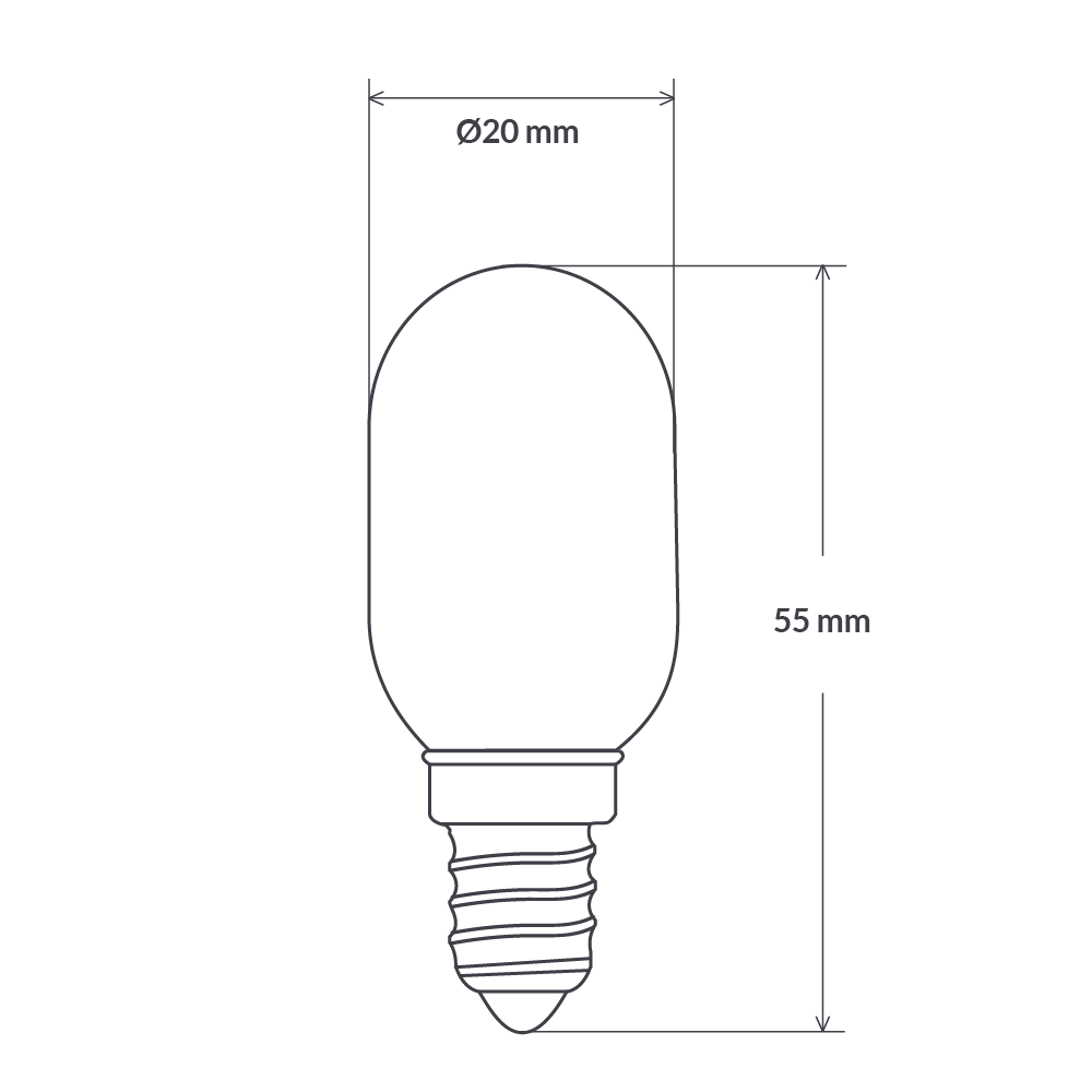 LiquidLEDs Lighting Tubular Bulbs 3W Pilot Dimmable LED Light Bulb (E12) in Warm White F312-T20-C