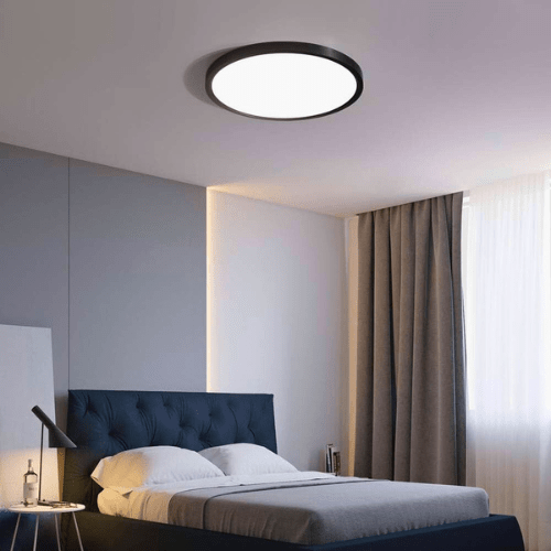 Green Earth Lighting Australia Oyster light DELGADŌ 24W BLACK TRI-COLOUR DIMMABLE ULTRA THIN OYSTER DELGADŌ24B