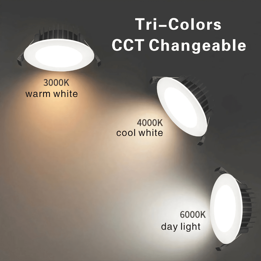 Cerian LED Downlight 9W Tri-Colour Dimmable Ultra-low Glare LED Downlight 90mm Cut out