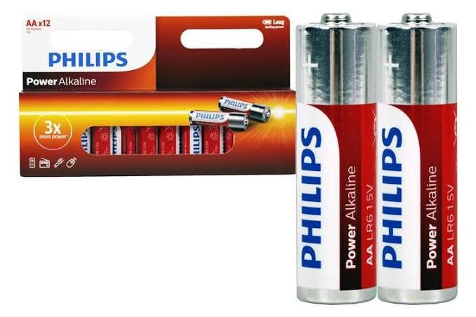 Philips Alkaline 12PCS GENUINE Philips Long Life Alkaline AA Battery AA12P