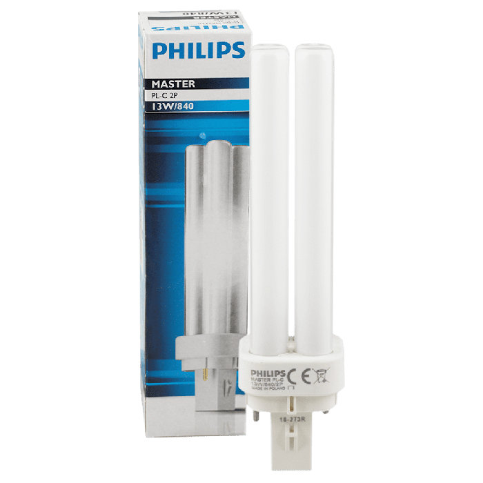 Philips CFL Globes PLC 13W G24d-1 Fluorescent Globe 2 Pin