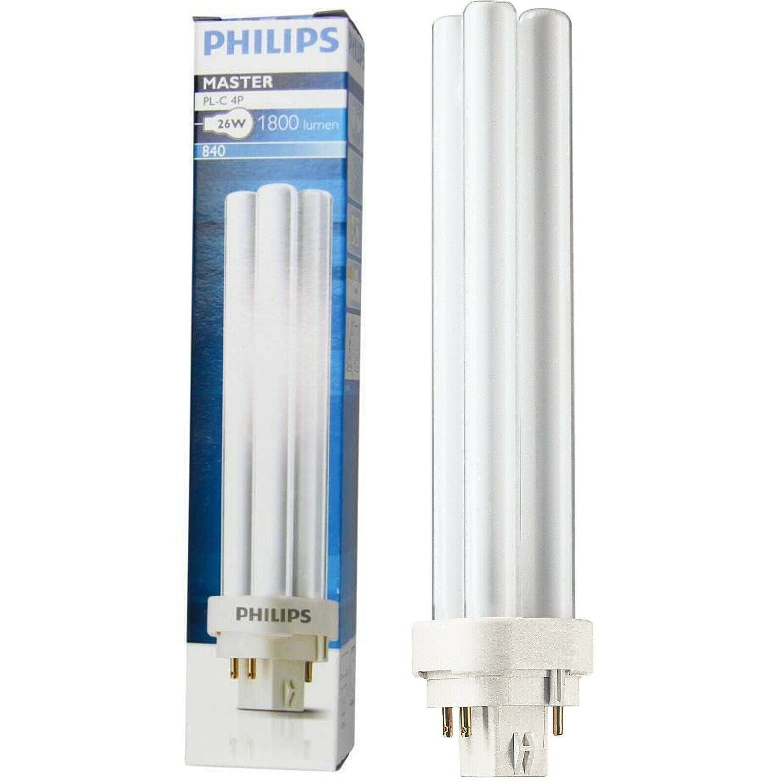 Philips CFL Globes Philips / 3000K - Colour 830 PLC 26W G24d-3 Fluorescent Globe 2 Pin DD268302P