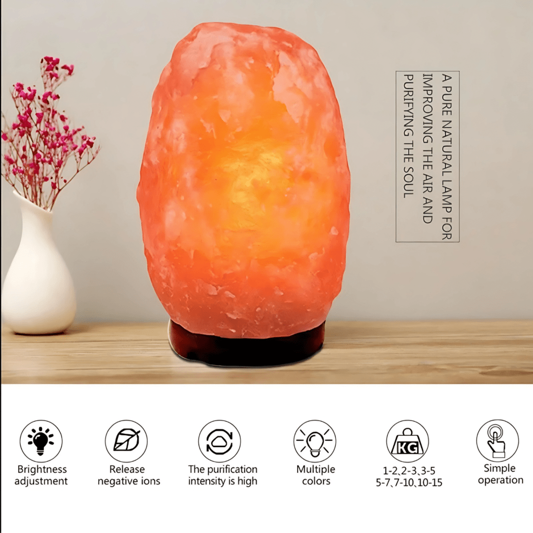 Green Earth Lighting Australia Home & Garden > Lighting > Night Lights & Ambient Lighting 1-2kg Himalayan Salt Lamp on Timber Base | Twin Value Pack N623X2