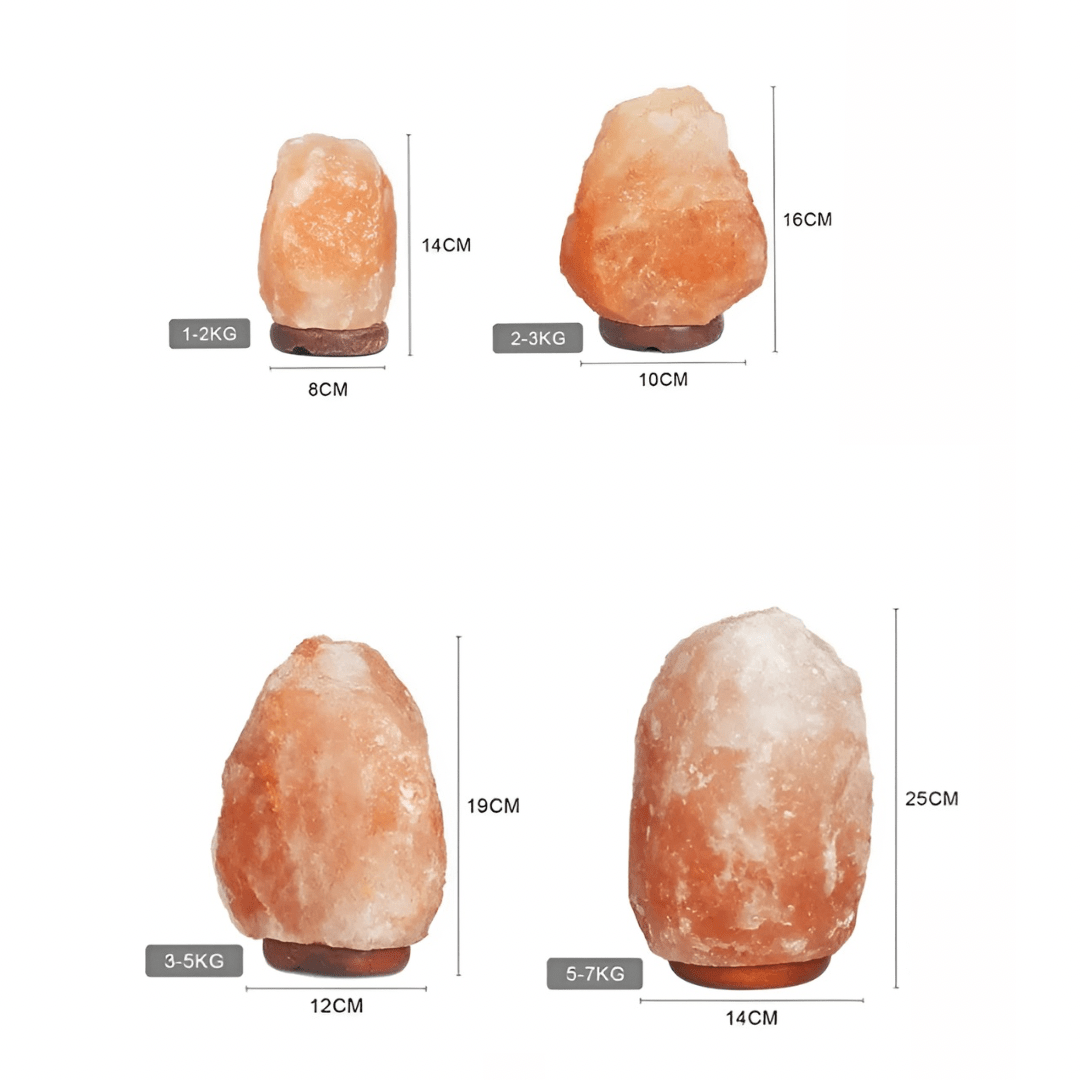 Green Earth Lighting Australia Home & Garden > Lighting > Night Lights & Ambient Lighting 1-2kg Himalayan Salt Lamp on Timber Base | Twin Value Pack N623X2