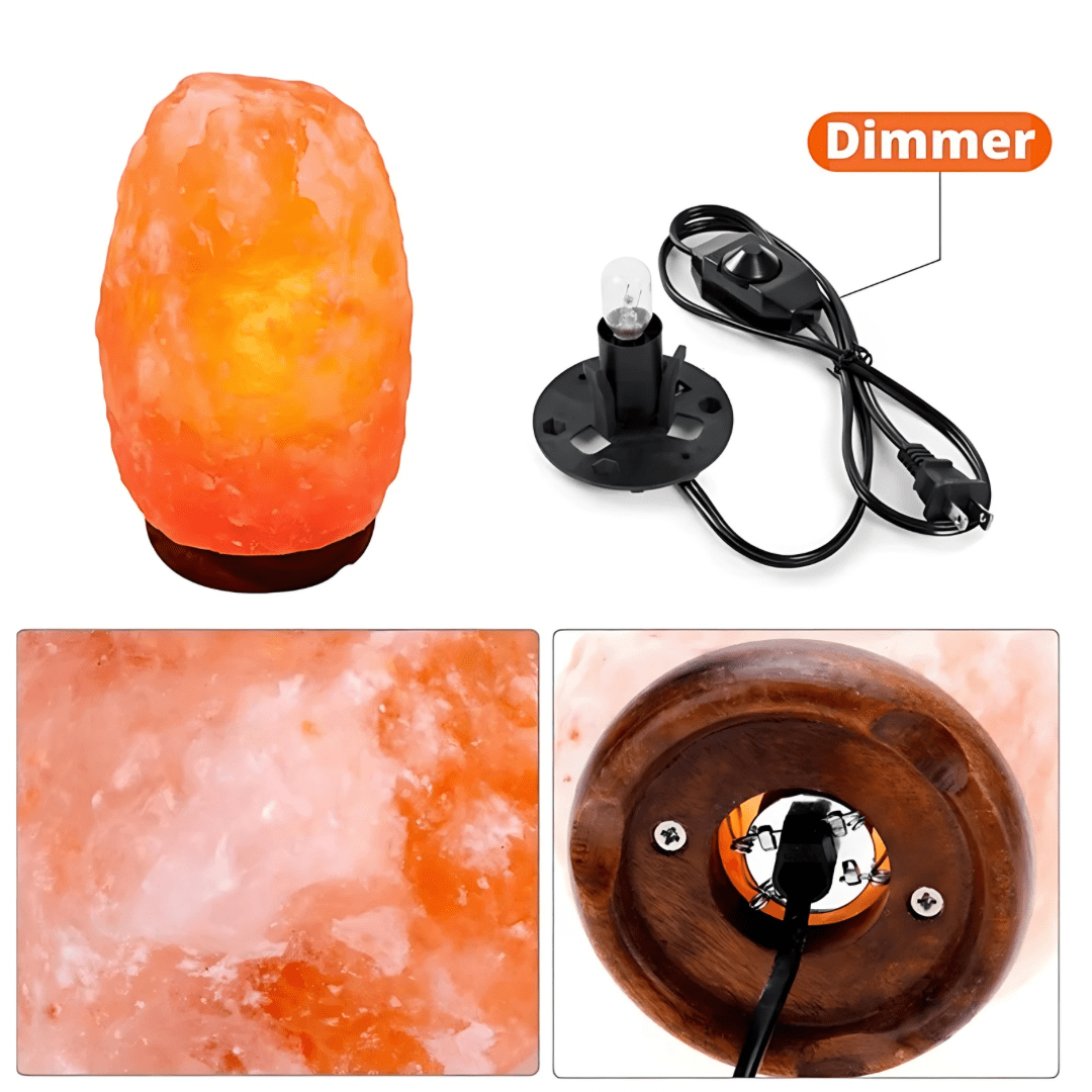 Green Earth Lighting Australia Home & Garden > Lighting > Night Lights & Ambient Lighting 1-2kg Himalayan Salt Lamp on Timber Base | Twin Value Pack N623X2