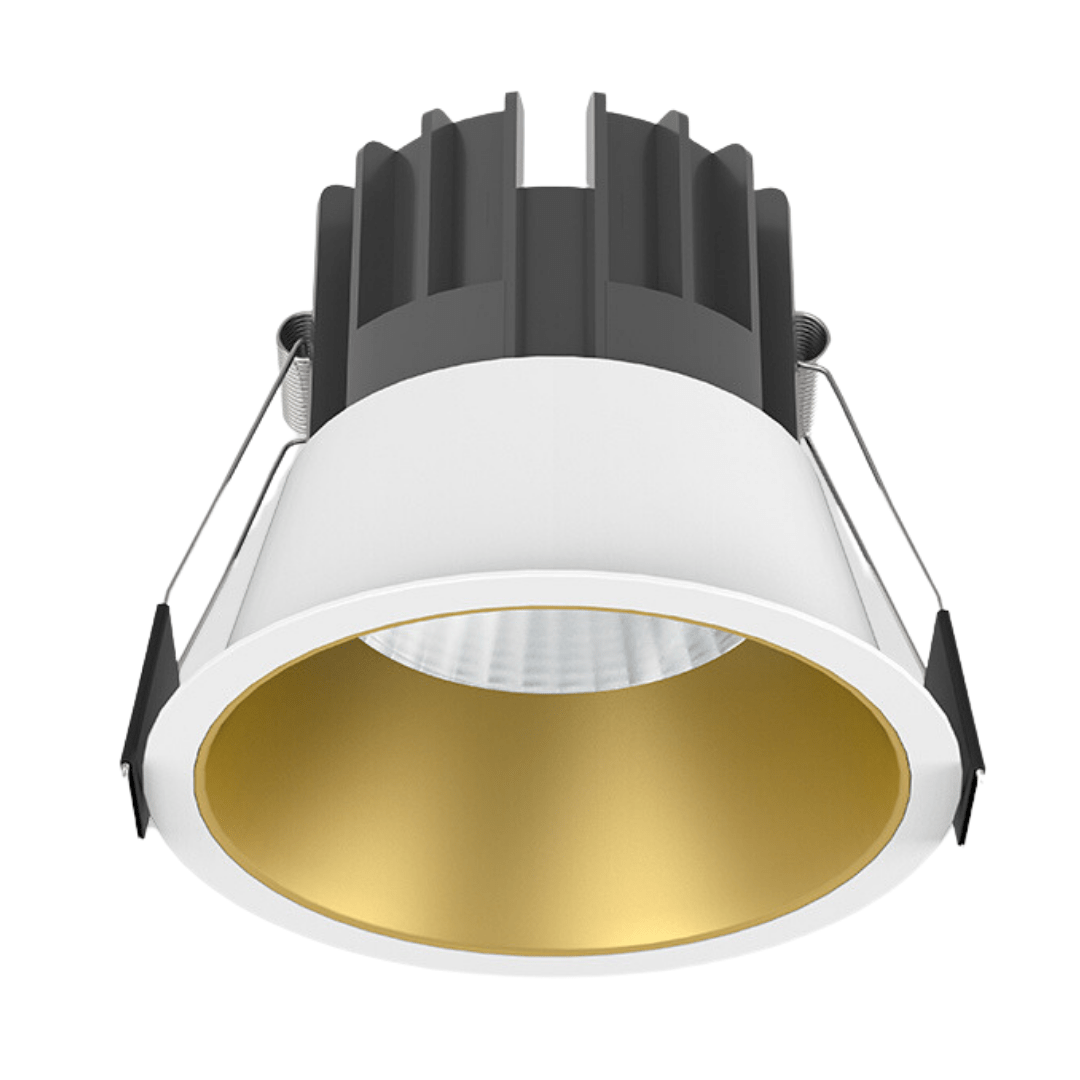 Green Earth Lighting Australia LED downlight 10W White Gold Low Glare Aluminium Dimmable LED Downlight 70mm cut out DL211WG