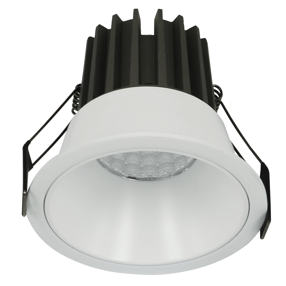 LC LED downlight White Fitting with White Inner Ring INFINITE 211 10W Low Glare COB Cast Aluminium Dimmable LED Downlight 70mm cut out DL211WW