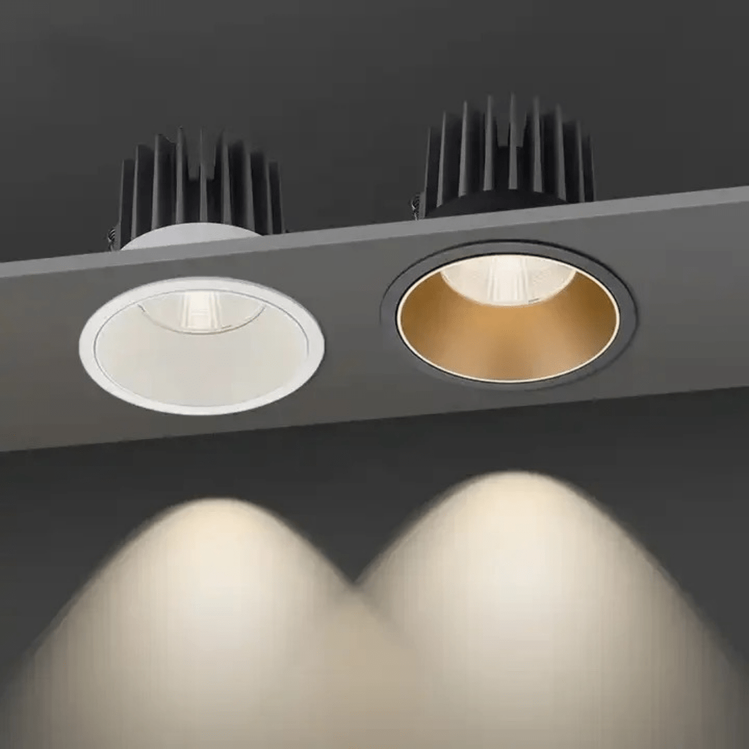 Green Earth Lighting Australia LED downlight 12W Black Gold Low Glare Aluminium LED Downlight Dimmable 90mm cut out DL212BG