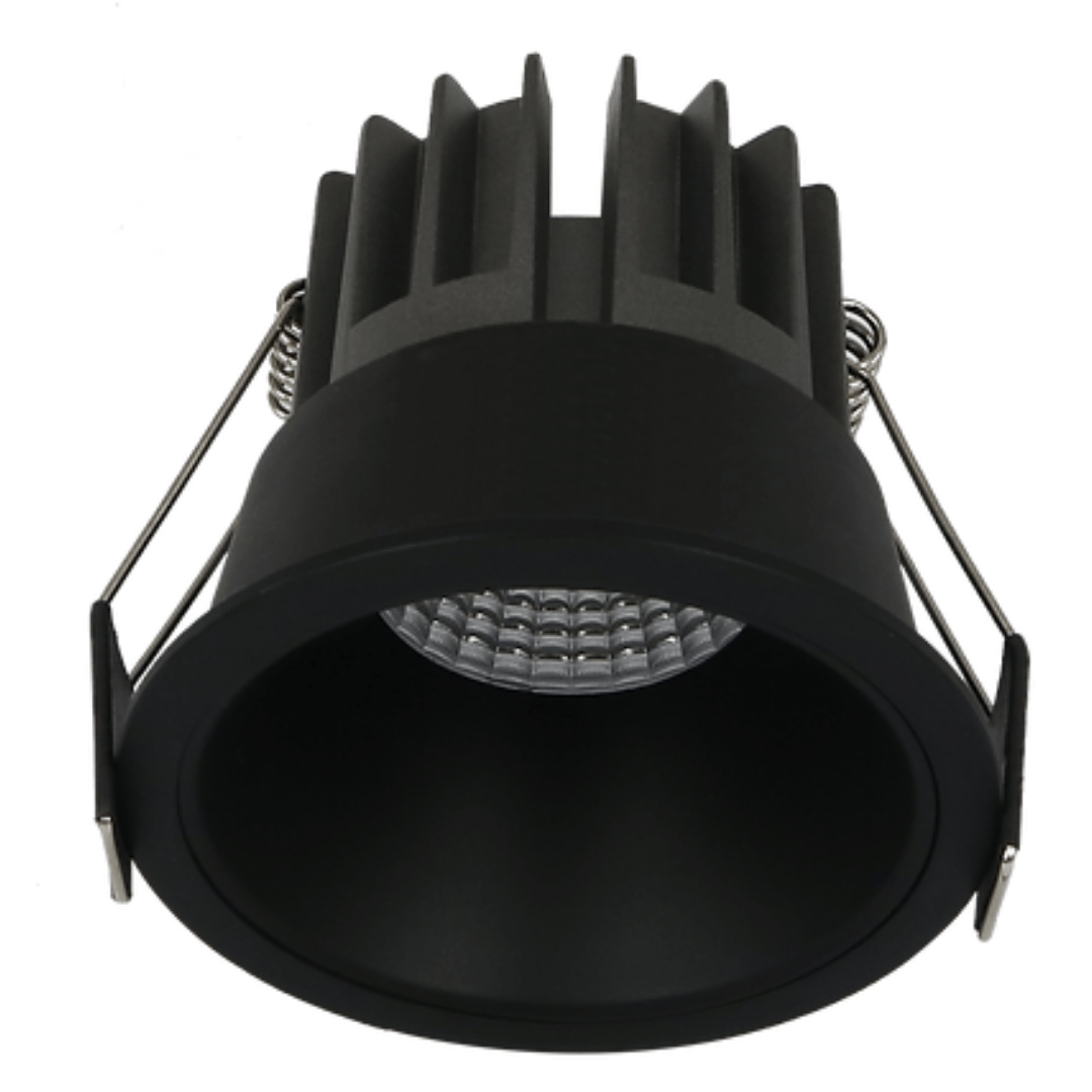 Green Earth Lighting Australia LED downlight 12W Black Low Glare Aluminium LED Downlight Dimmable 90mm cut out DL212B