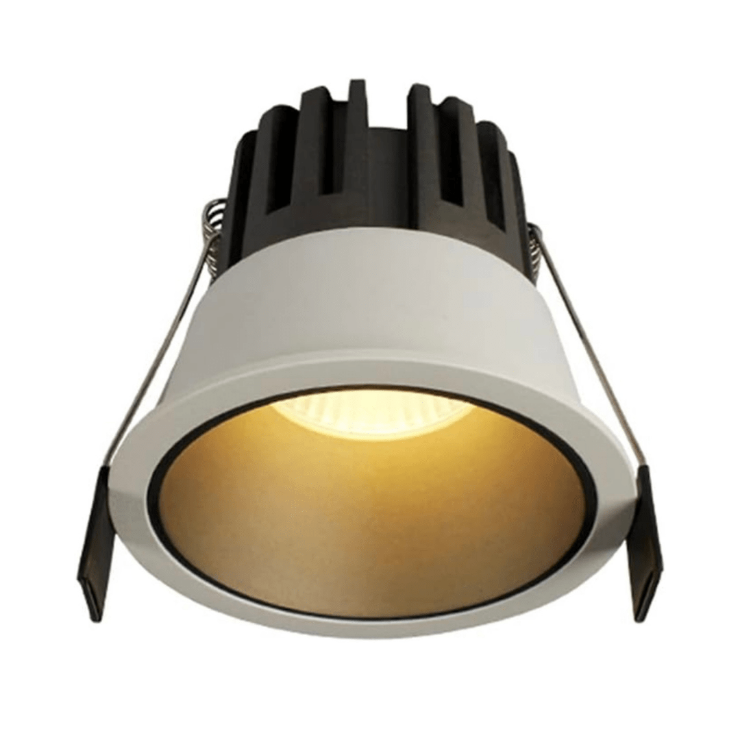 Green Earth Lighting Australia LED downlight 12W White Gold Low Glare Aluminium LED Downlight Dimmable 90mm cut out DL212WG