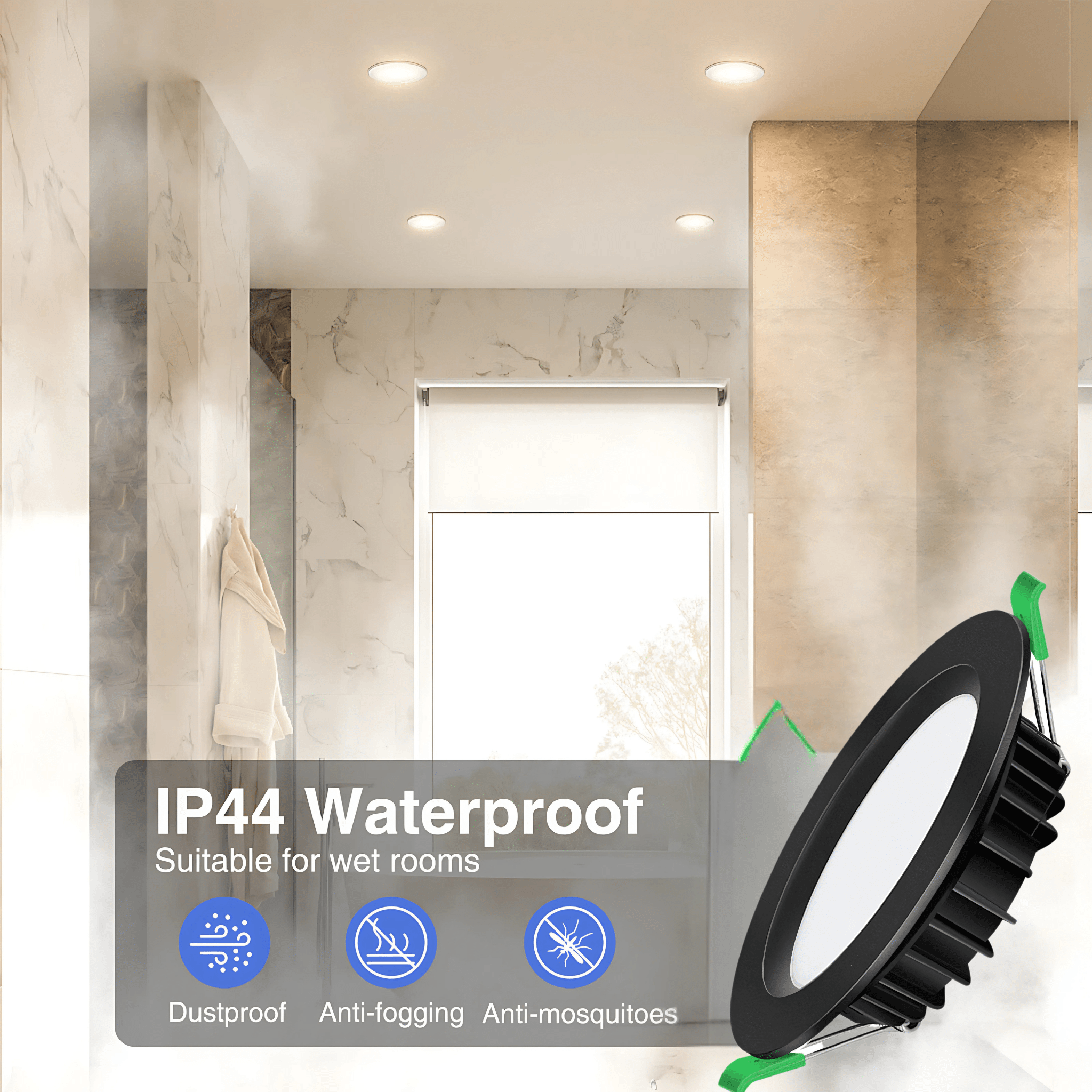 Green Earth Lighting Australia LED downlight 13W Tri-Colour Dimmable LED Downlight | 90mm Cut Out | Uluru FAA1180A/R/BK