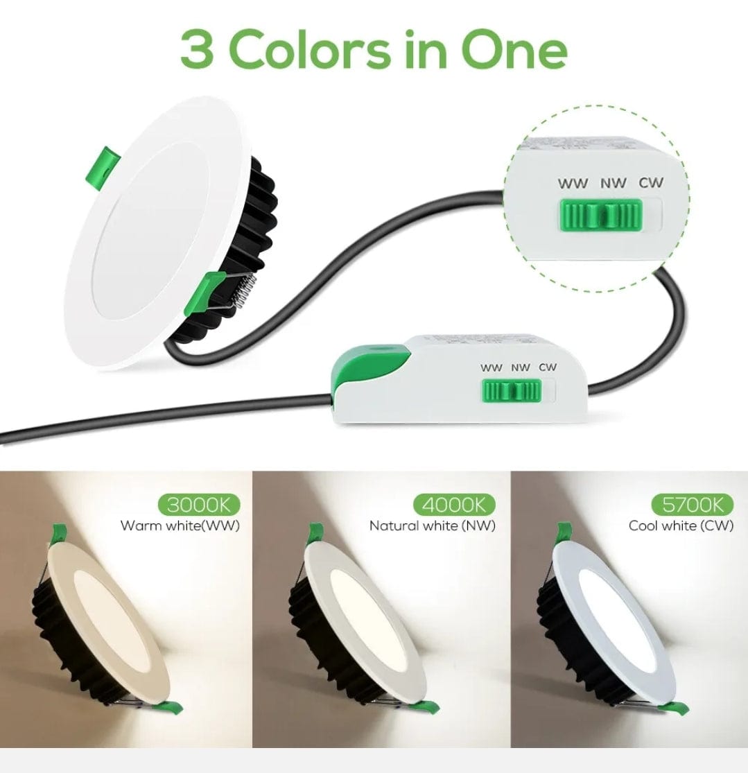 LC LED downlight INFINITE 206 13W COB Tri-Colour Dimmable Aluminium LED Downlight 90mm cut out DL206