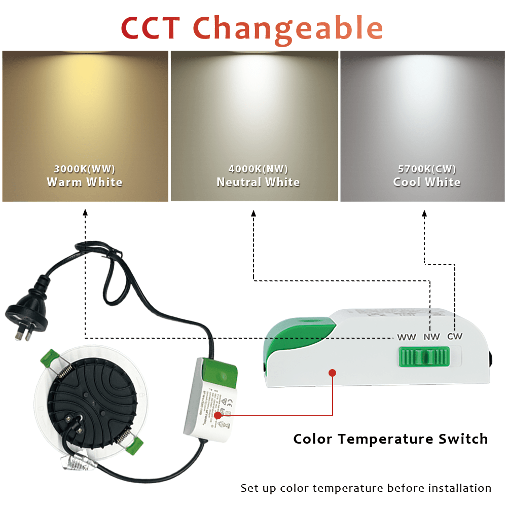 LC LED downlight INFINITE 219 12W Trimless Tiltable Aluminium LED Downlight 90mm cut out DL219
