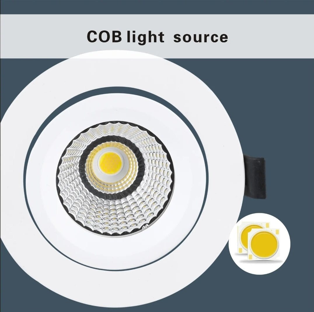 Eclux LED Downlight EYRE 13W Tri-Colour Dimmable COB Low-glare Tiltable LED Downlight 90mm Cut Out