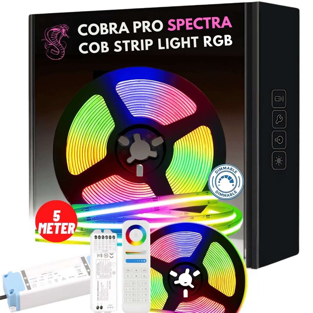 Green Earth Lighting Australia COB strip 5 meter 75W DIY Kit 15W/m COB Pro Spectra LED Strip Light - RGB COBRARGBKIT5M
