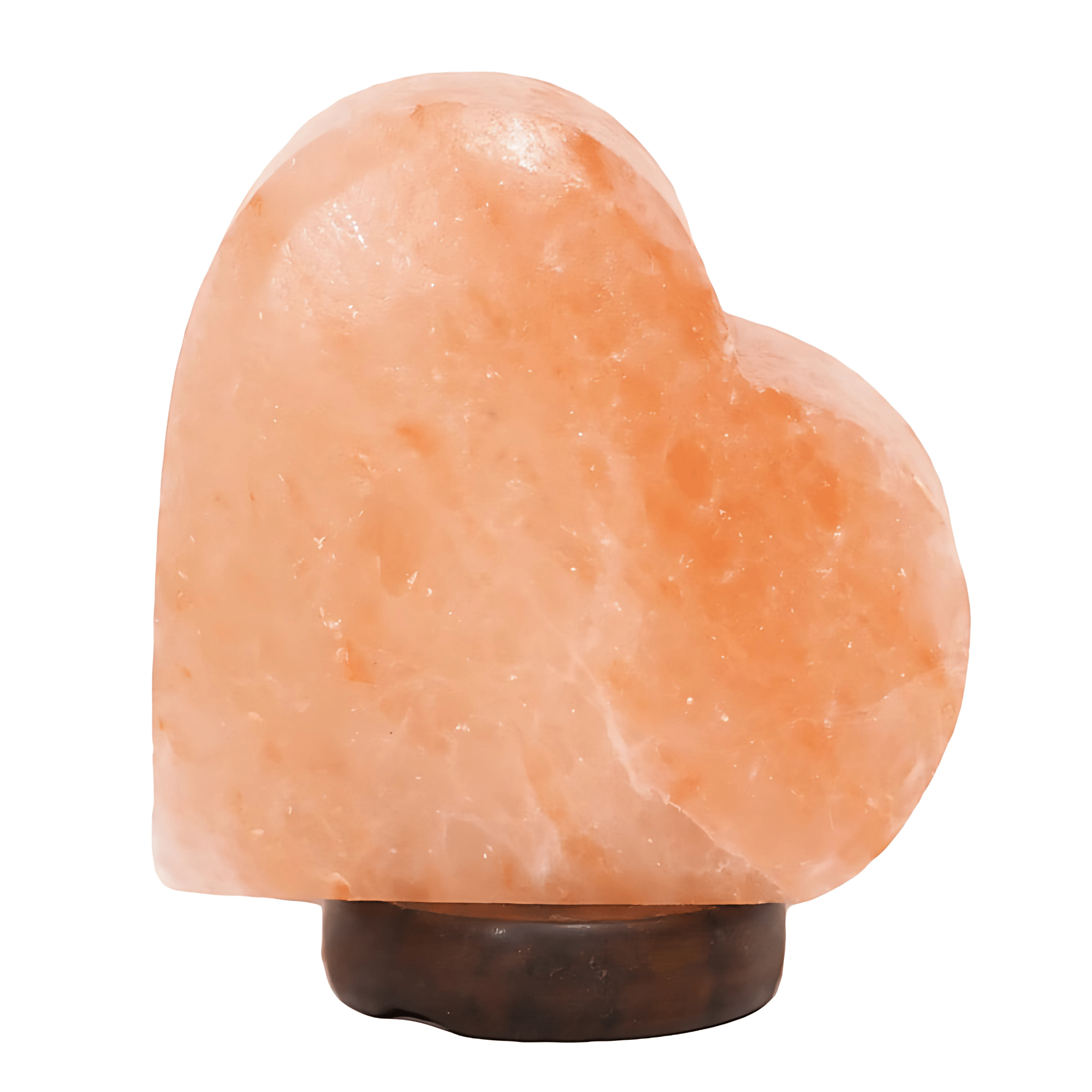 Green Earth Lighting Australia Home & Garden > Lighting > Night Lights & Ambient Lighting 2-3kg Heart Salt Lamp – Timber Base (12V – 12W) HEART