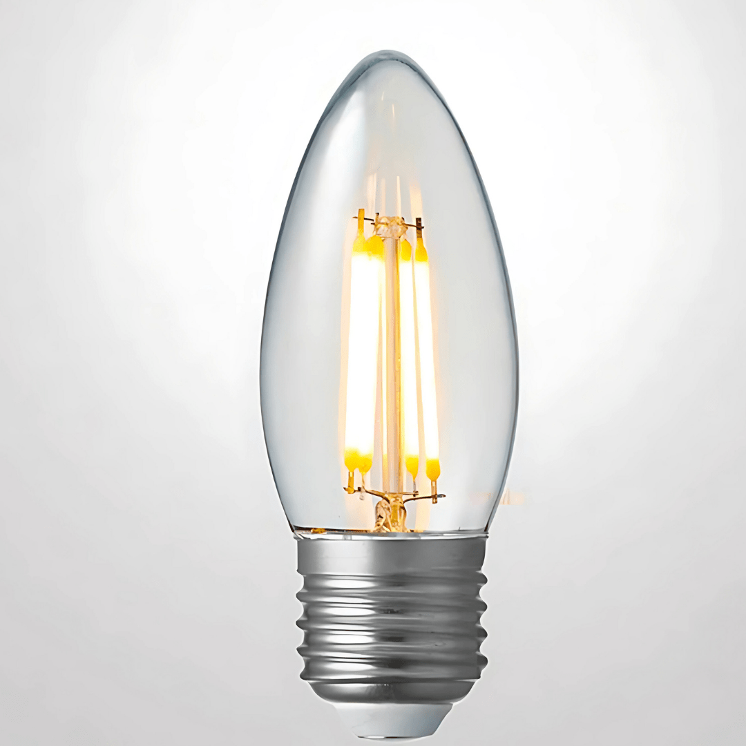 Green Earth Lighting Australia GLOBES 4.2W 470lm E27 Warm White Clear Dimmable LED Candle