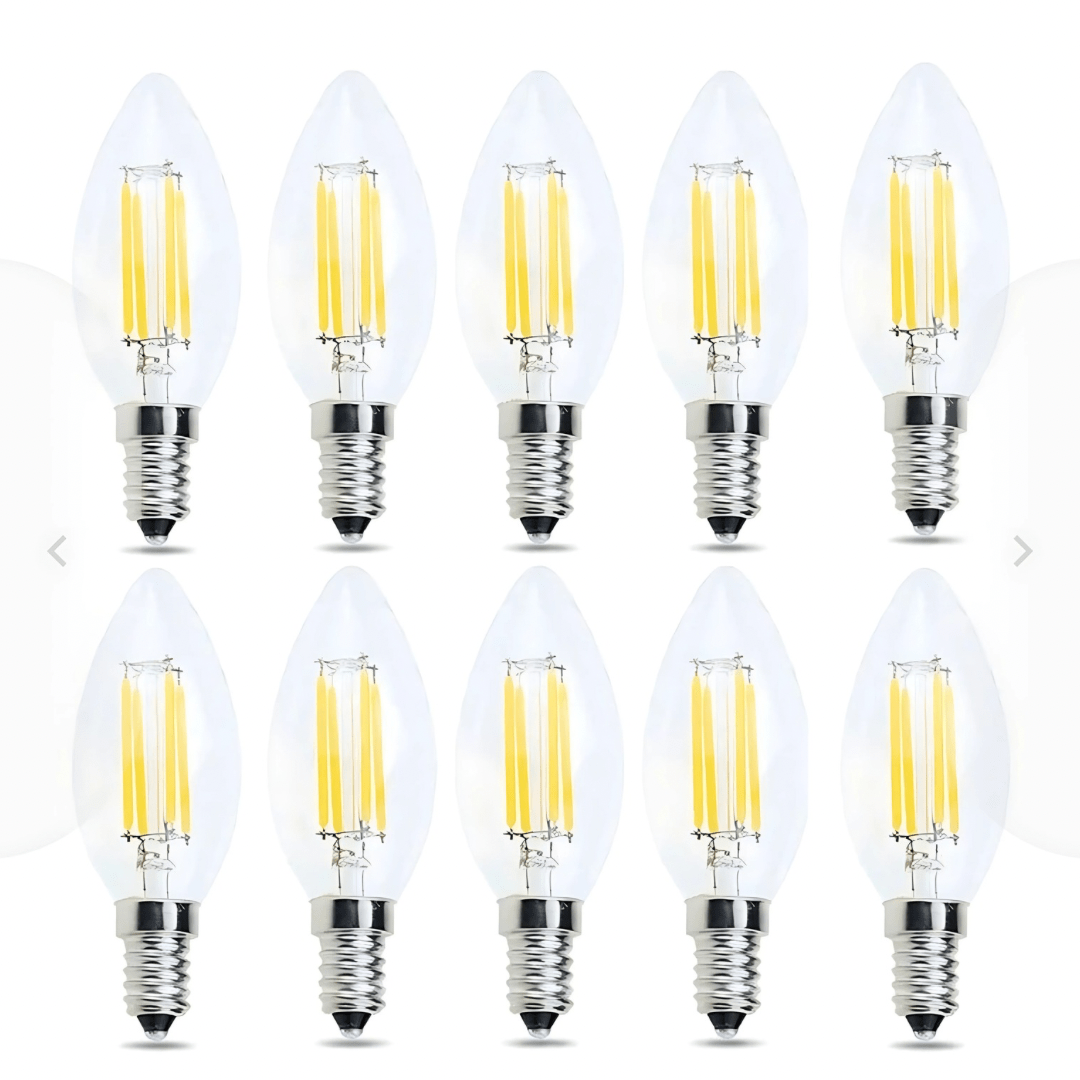 Green Earth Lighting Australia GLOBES 10 Pack 4.8W 470lm E14 Daylight Clear Dimmable LED Candle 65925-10