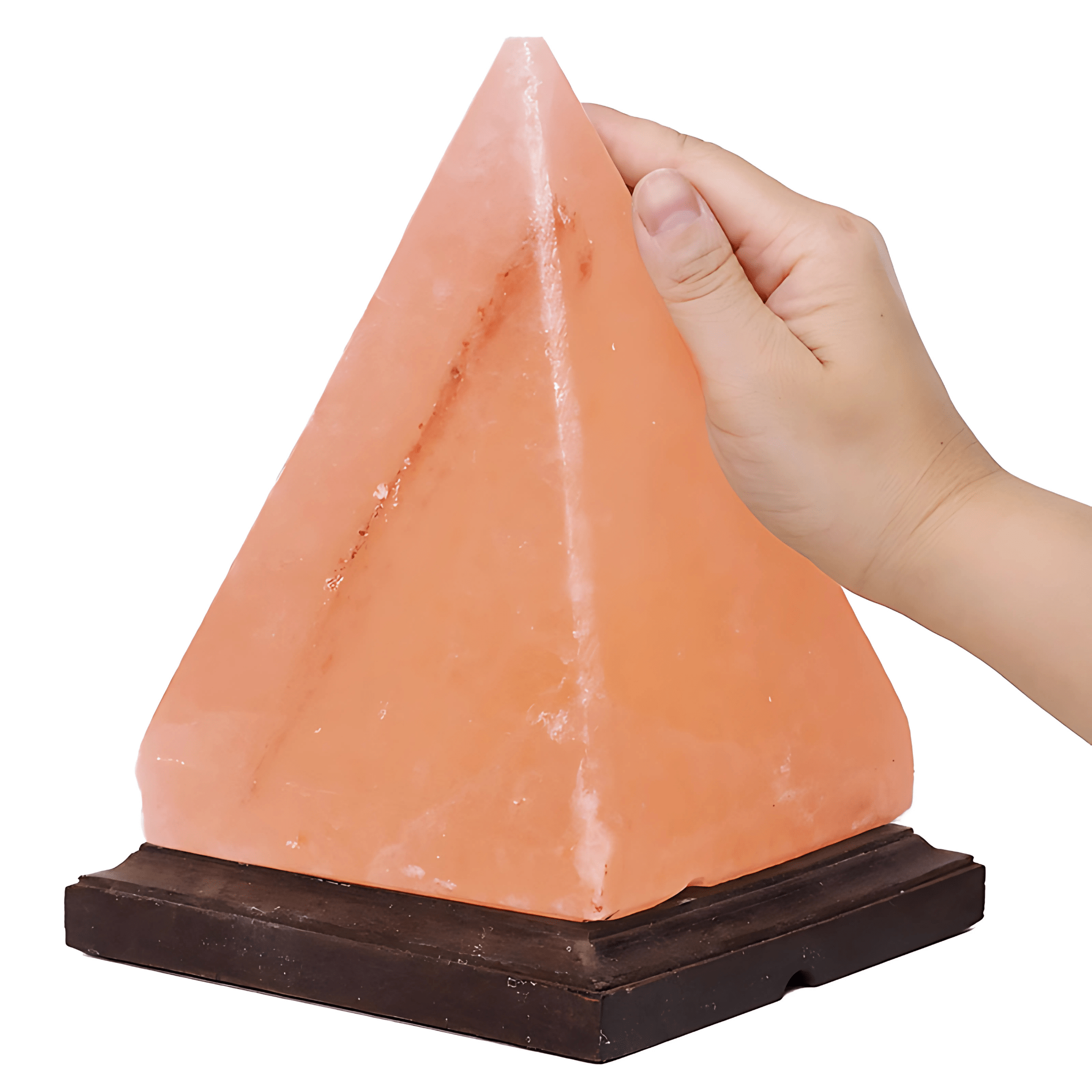Green Earth Lighting Australia Home & Garden > Lighting > Night Lights & Ambient Lighting 4kg Pyramid Salt Lamp – Timber Base (12V-12W) PYRAMID