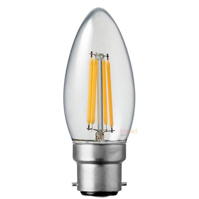 Green Earth Lighting Australia Candle Bulbs 4W 12-24 Volt DC Candle Dimmable LED Bulb (B22) Clear in Warm White F422-C35-C-12V