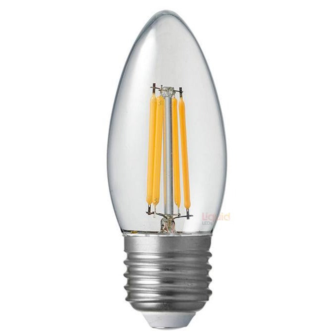 Green Earth Lighting Australia Candle Bulbs 4W 12-24 Volt DC Candle Dimmable LED Bulb (E27) Clear in Warm White F427-C35-C-12V