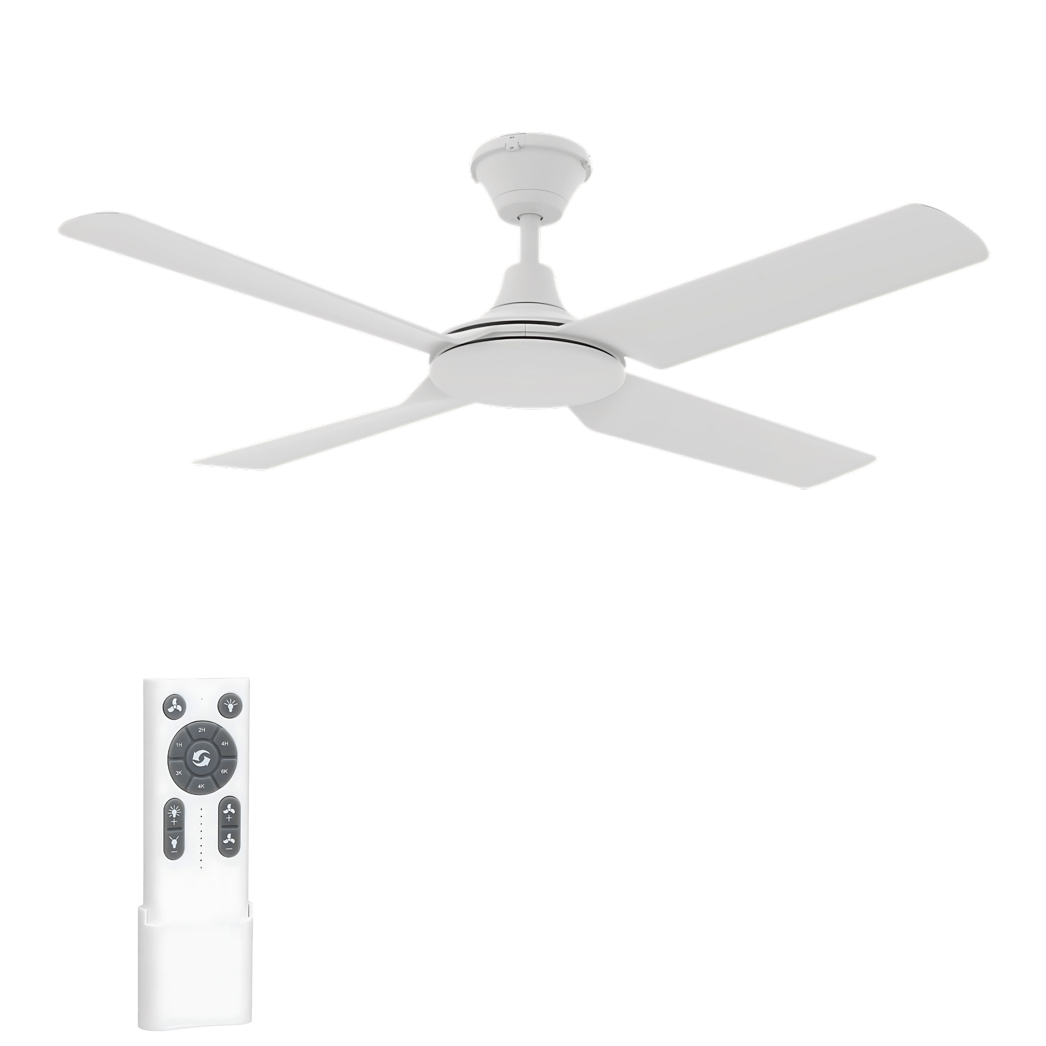 Green Earth Lighting Australia Ceiling Fan FRESCO IP66 52" White DC Ceiling Fan with Remote 60081