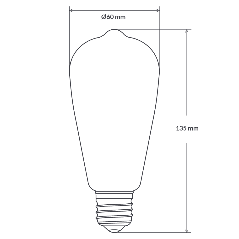 LiquidLEDs Lighting LED Light Bulbs 6W 12-24 Volt DC/AC ST64 Dimmable LED Light Bulb (E27) in Extra Warm White F627-ST64-C-22K-12V
