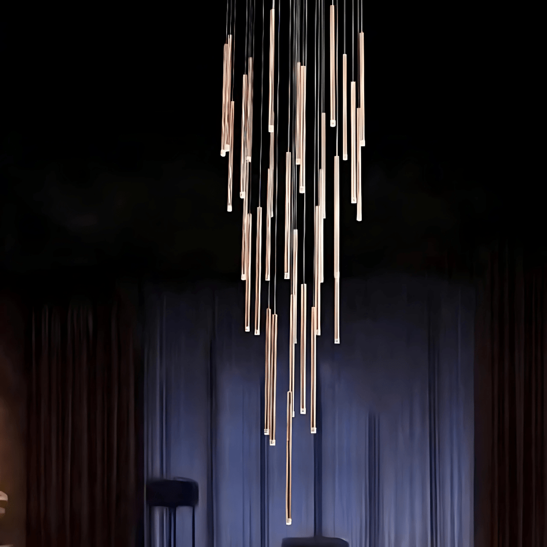 Green Earth Lighting Australia Chandeliers ASTRO TUBES 16 Light Gold LED Cluster Pendant Light GE9123/16G