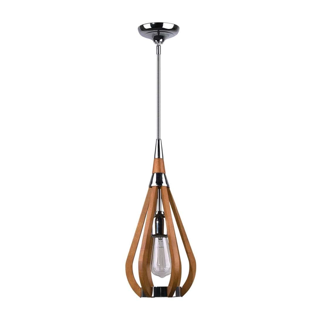 Green Earth Lighting Australia Pendant Single Bonito BONITO 1-Light Dark Brown Timber Pendant Light with a tear drop shape BONITO1