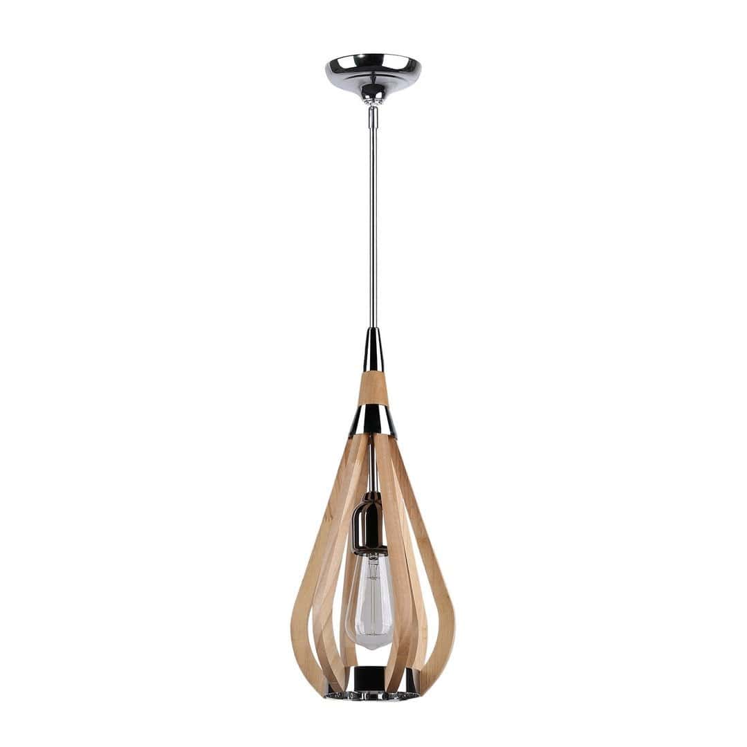 Green Earth Lighting Australia Pendant Single Bonito BONITO 1-Light Natural Timber Pendant Light with a tear drop shape BONITO6