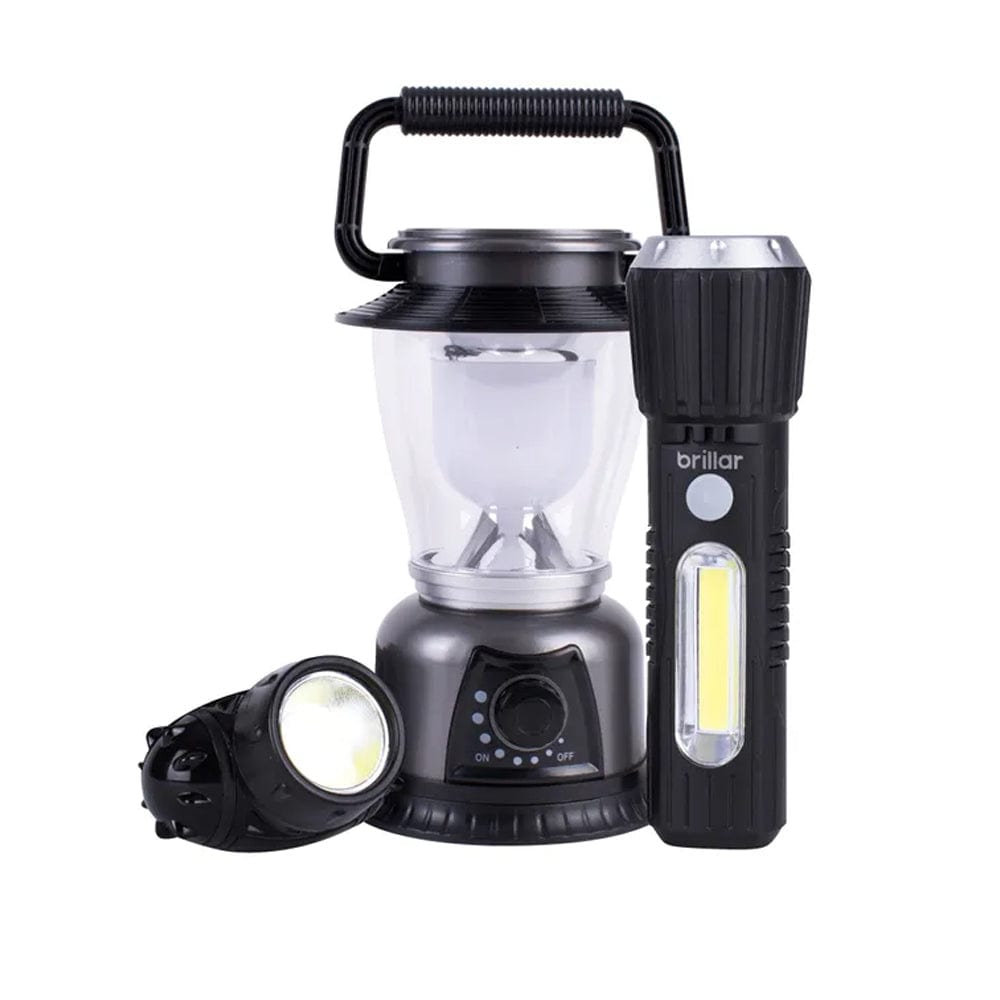 Brillar Camping Torch Legendary Trio Lantern,Headlamp & Torch